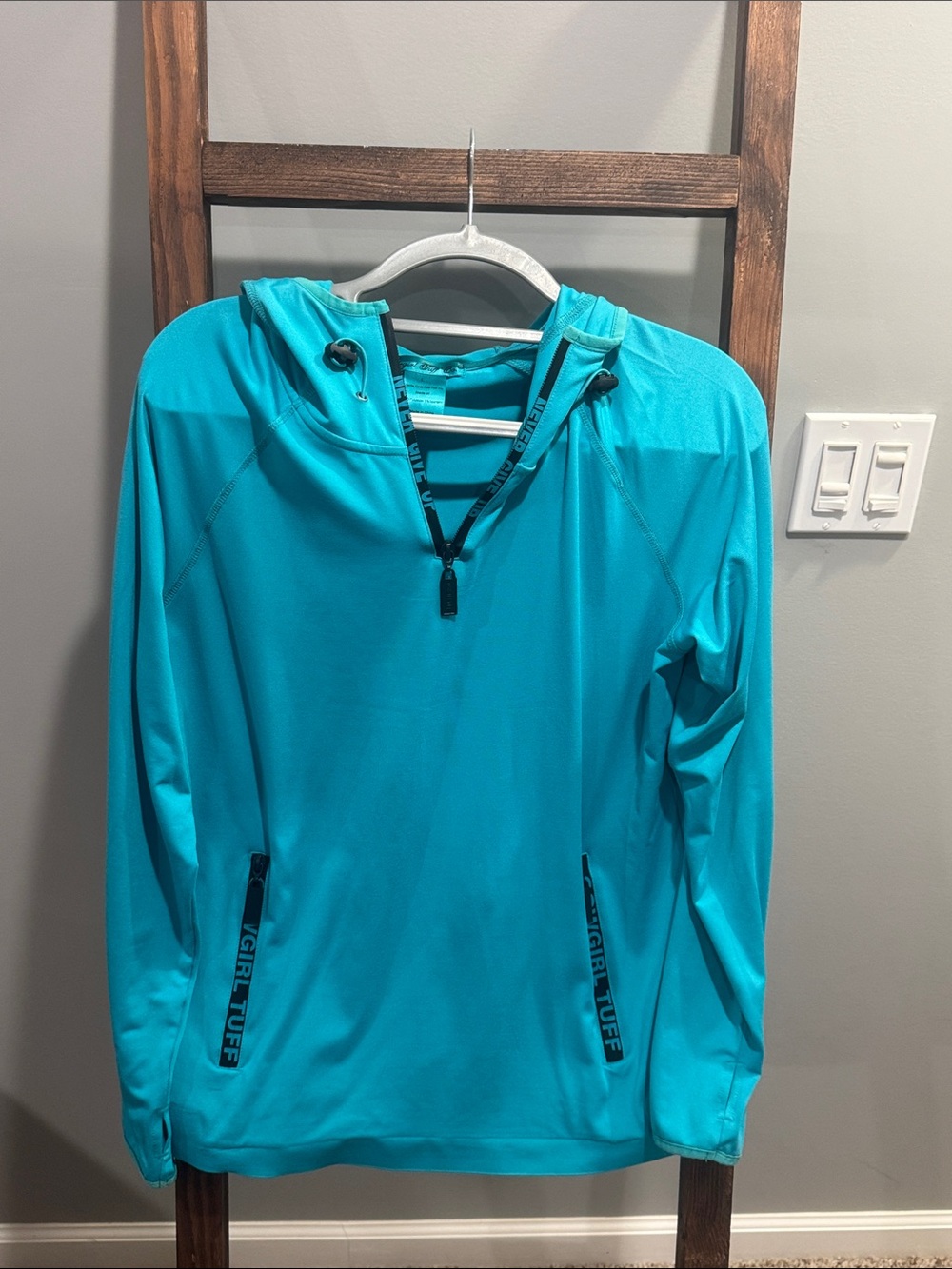 Women's Lightweight Hooded Pullover - Bright Teal